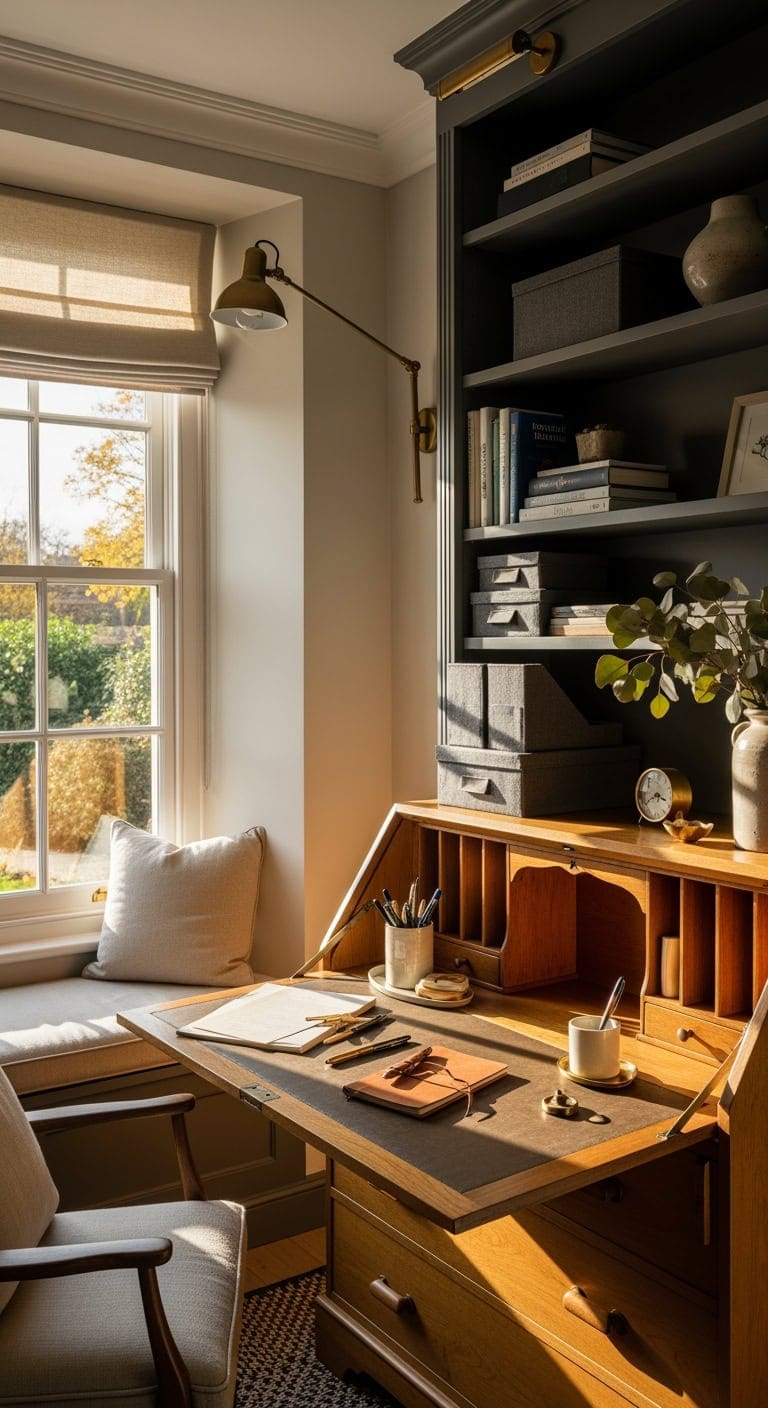 charcoal and ivory maple nook