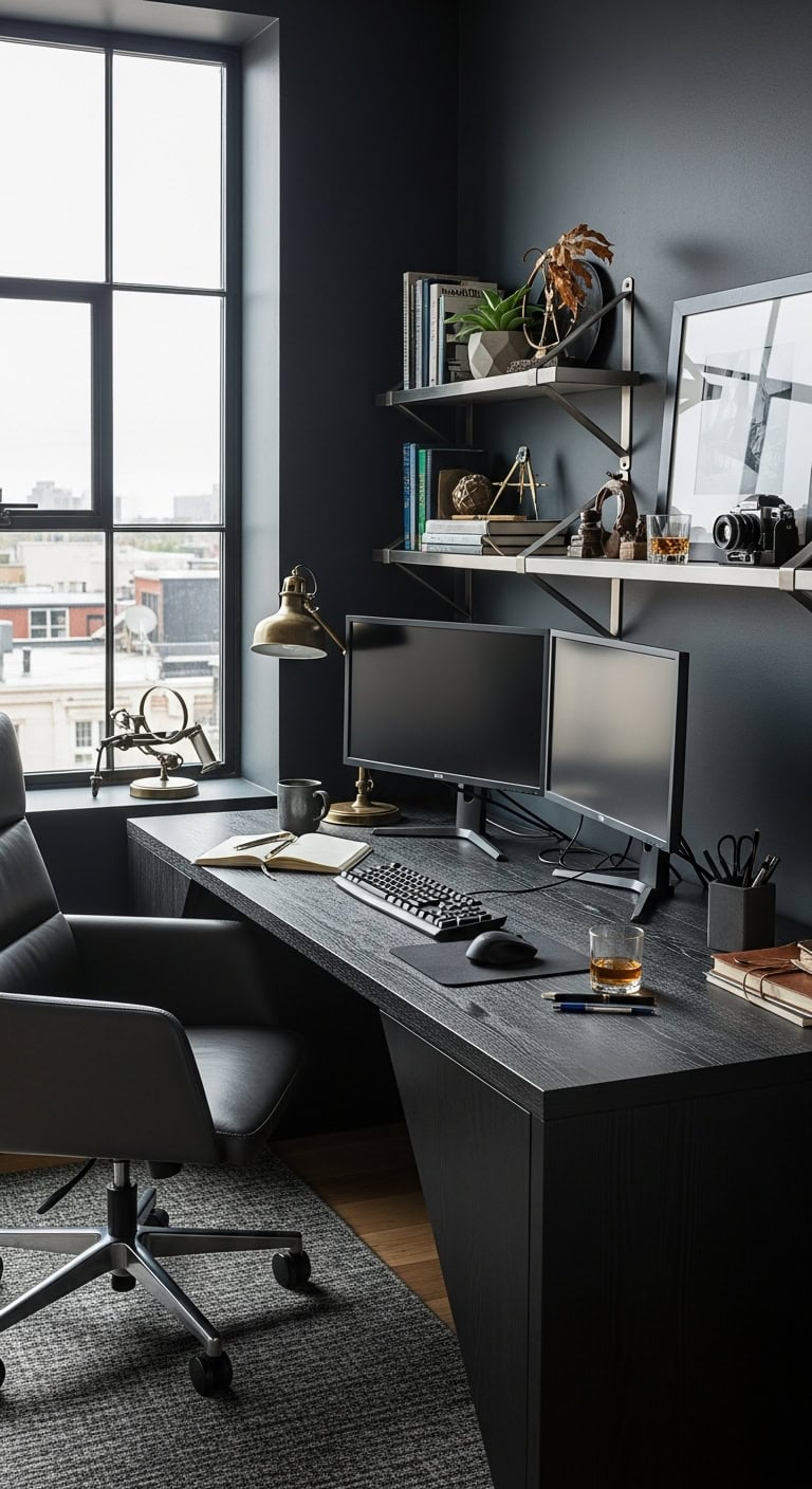 charcoal angular modern masculine