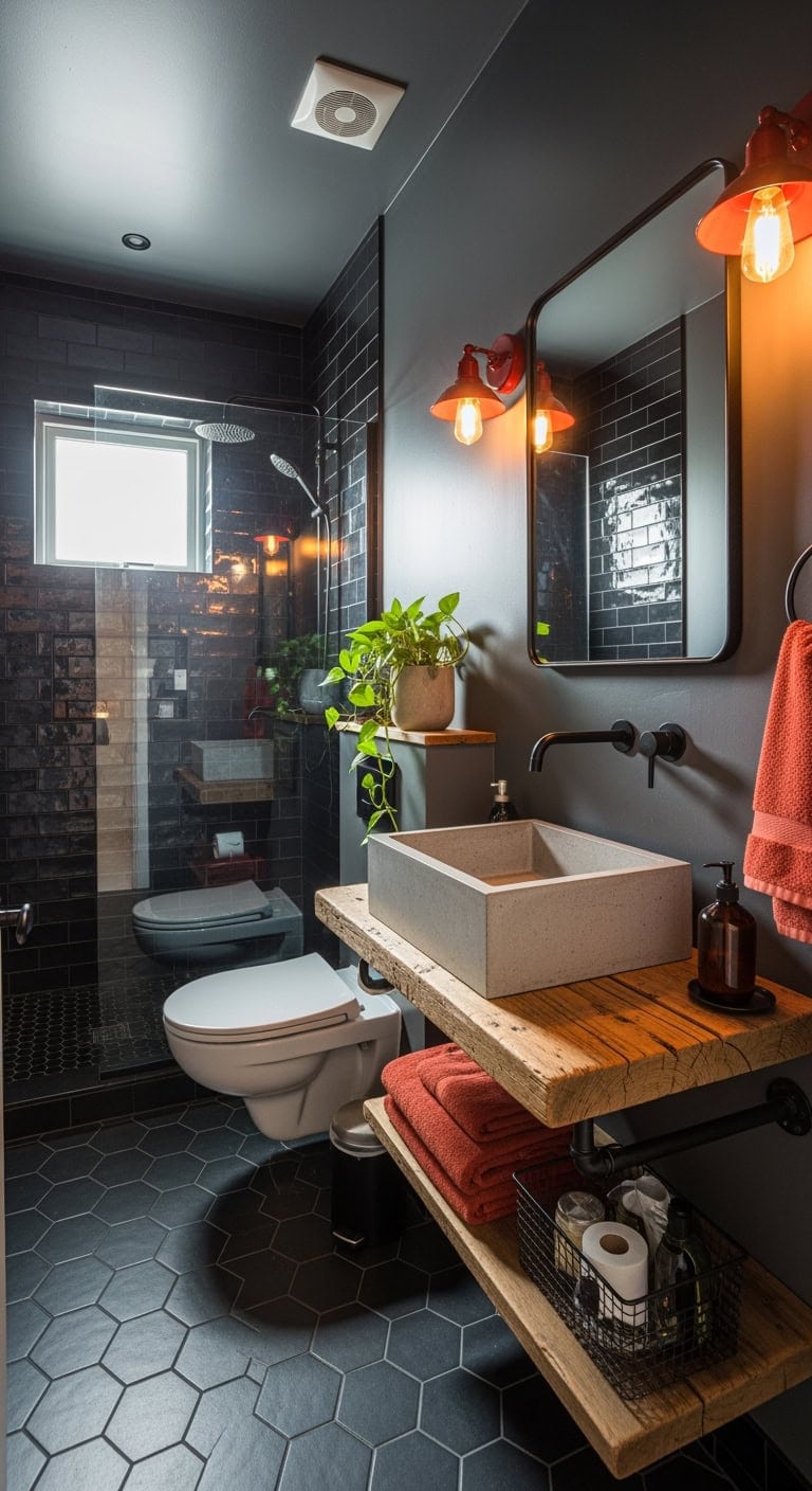 charcoal rust concrete sanctuary