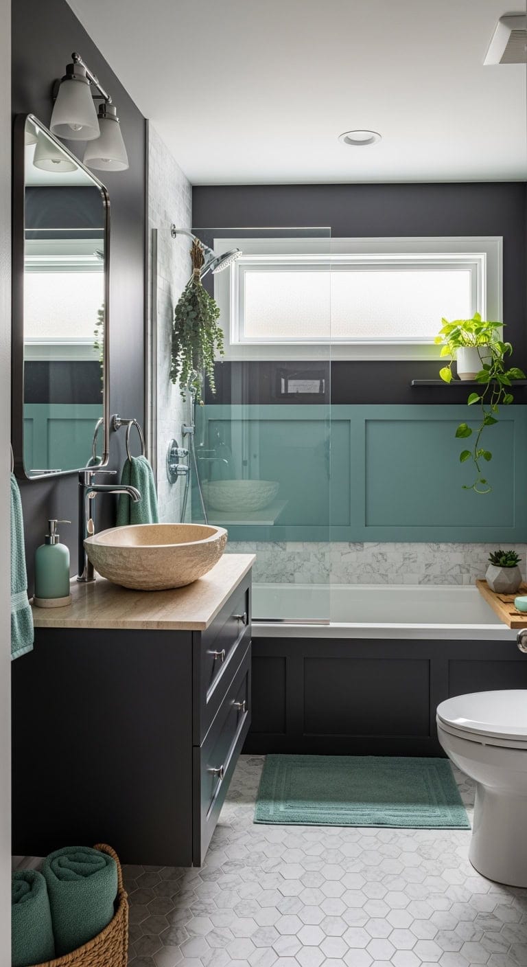 charcoal seafoam spa retreat