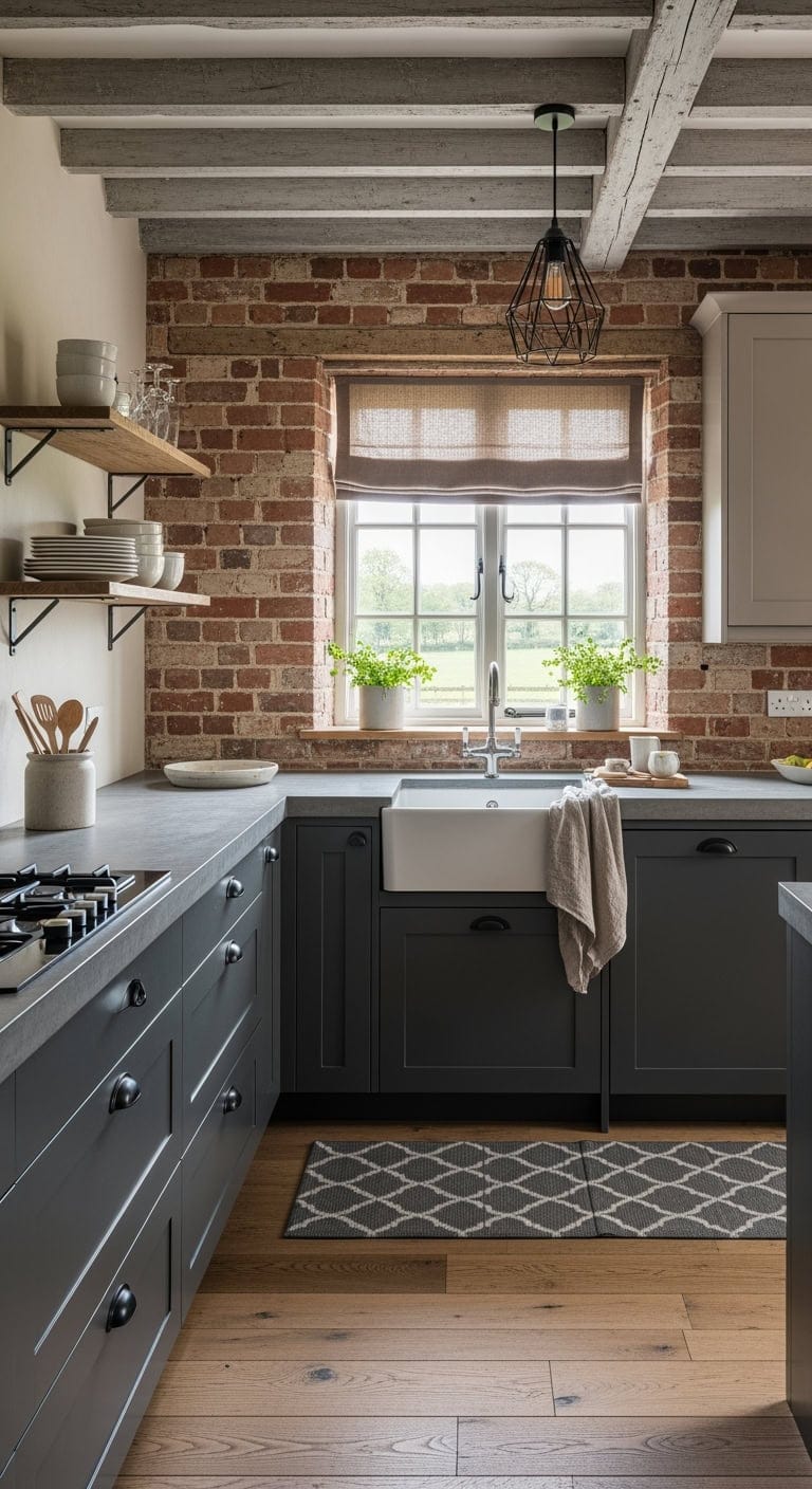 charcoal taupe concrete brick