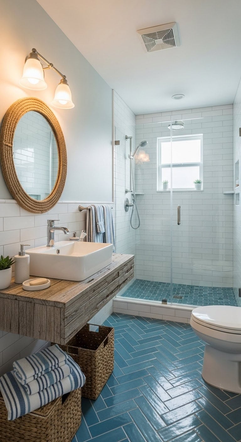 coastal chic bath design