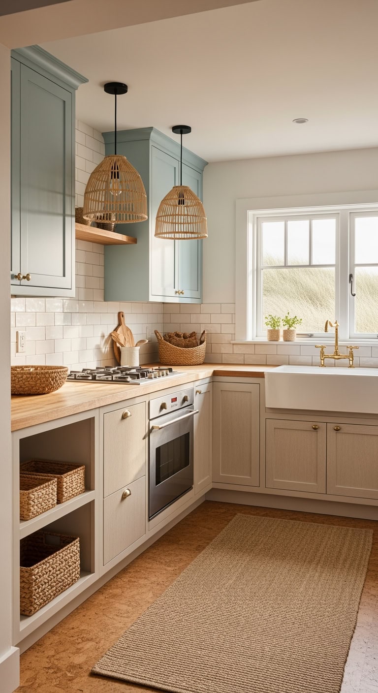 coastal kitchens small spaces