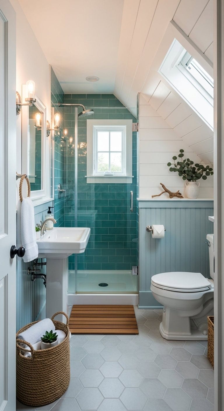 coastal shower nook escape
