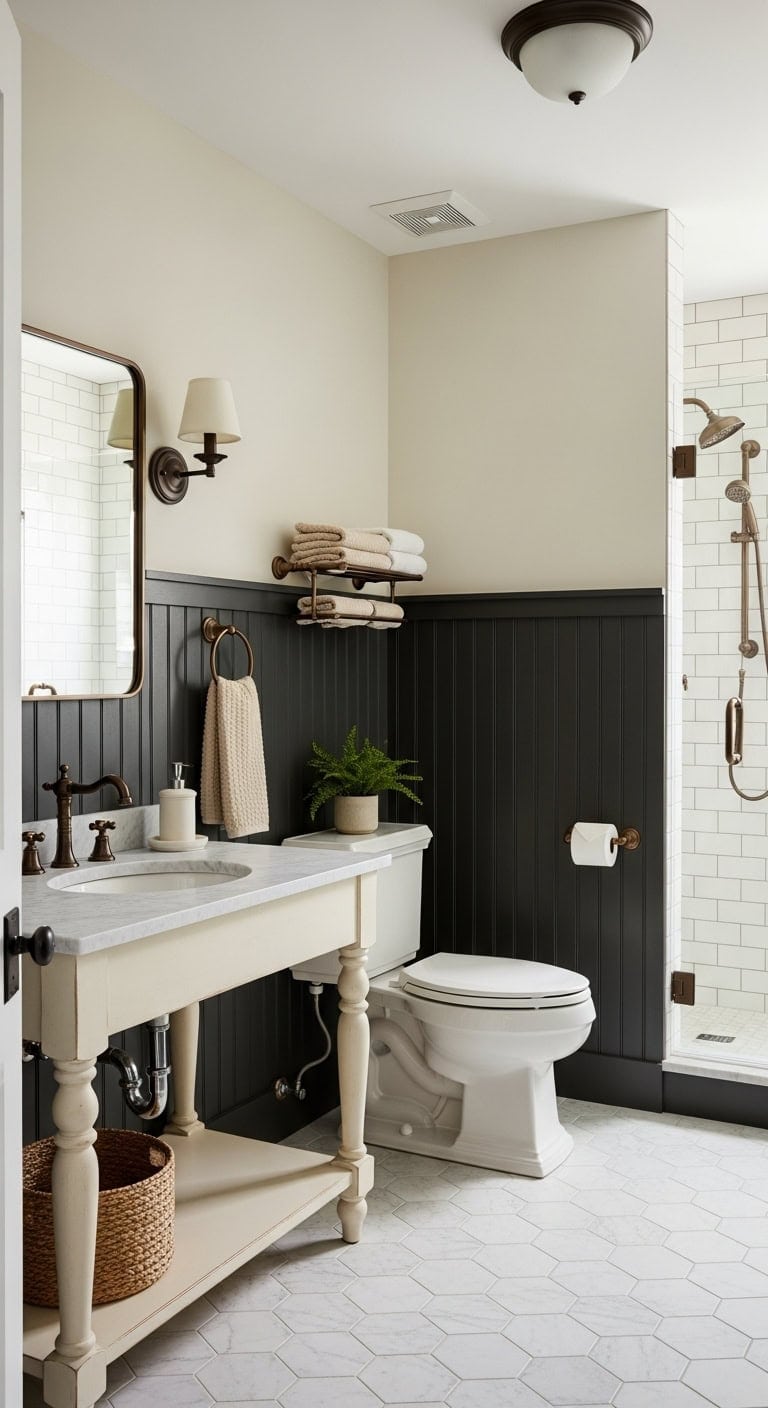 colonial charm with bronze accents