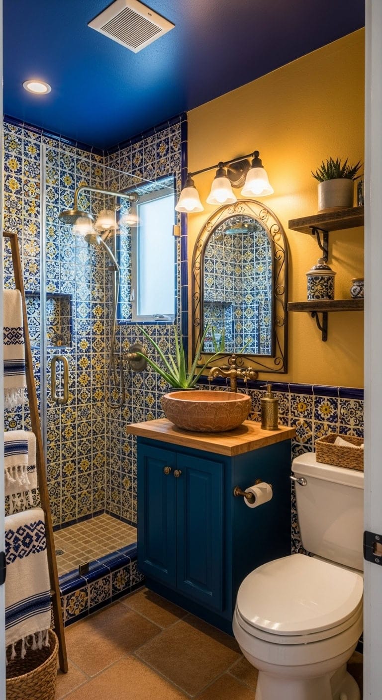 colorful hand painted talavera tiles