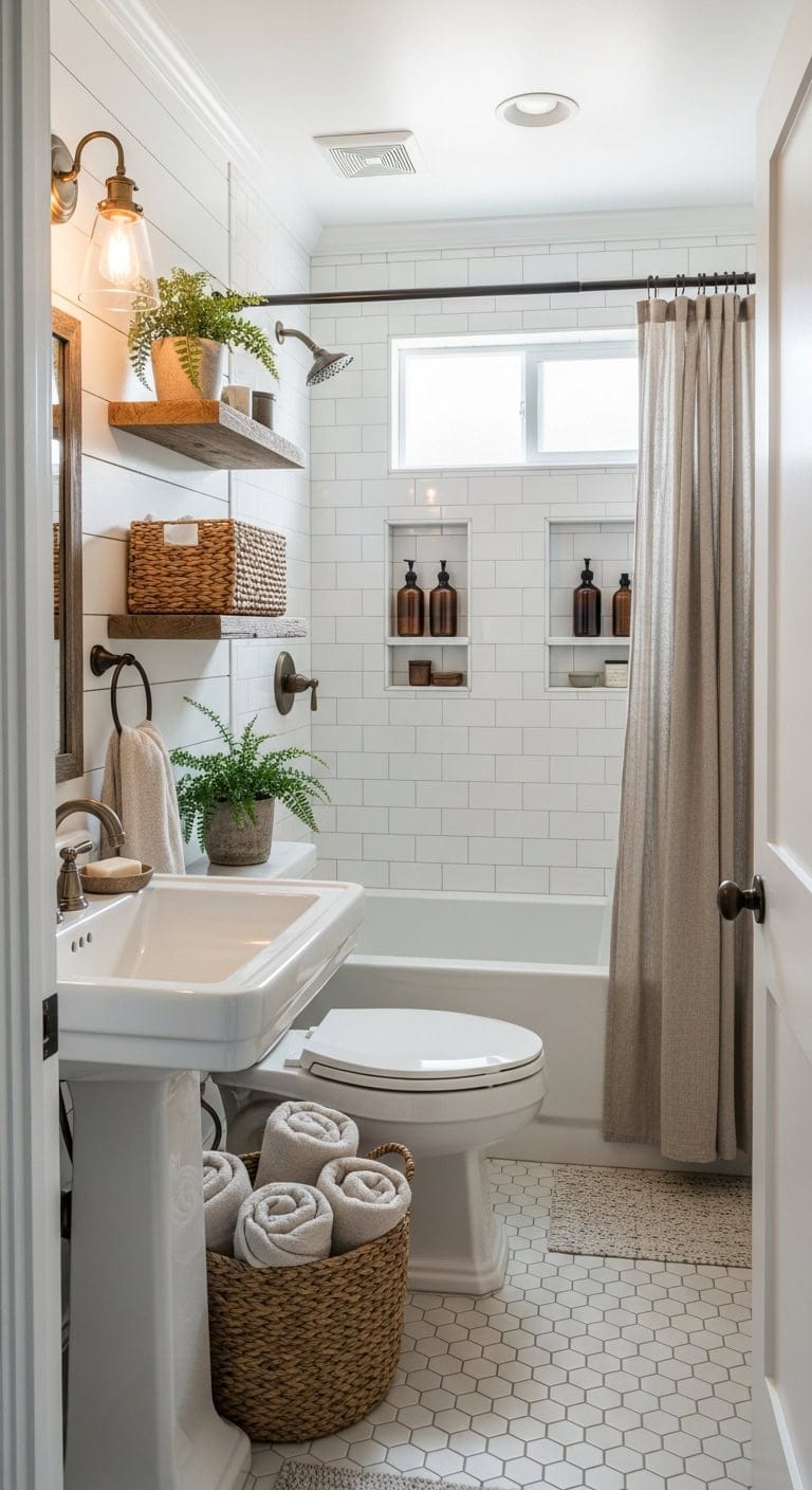 cottage core shower niche