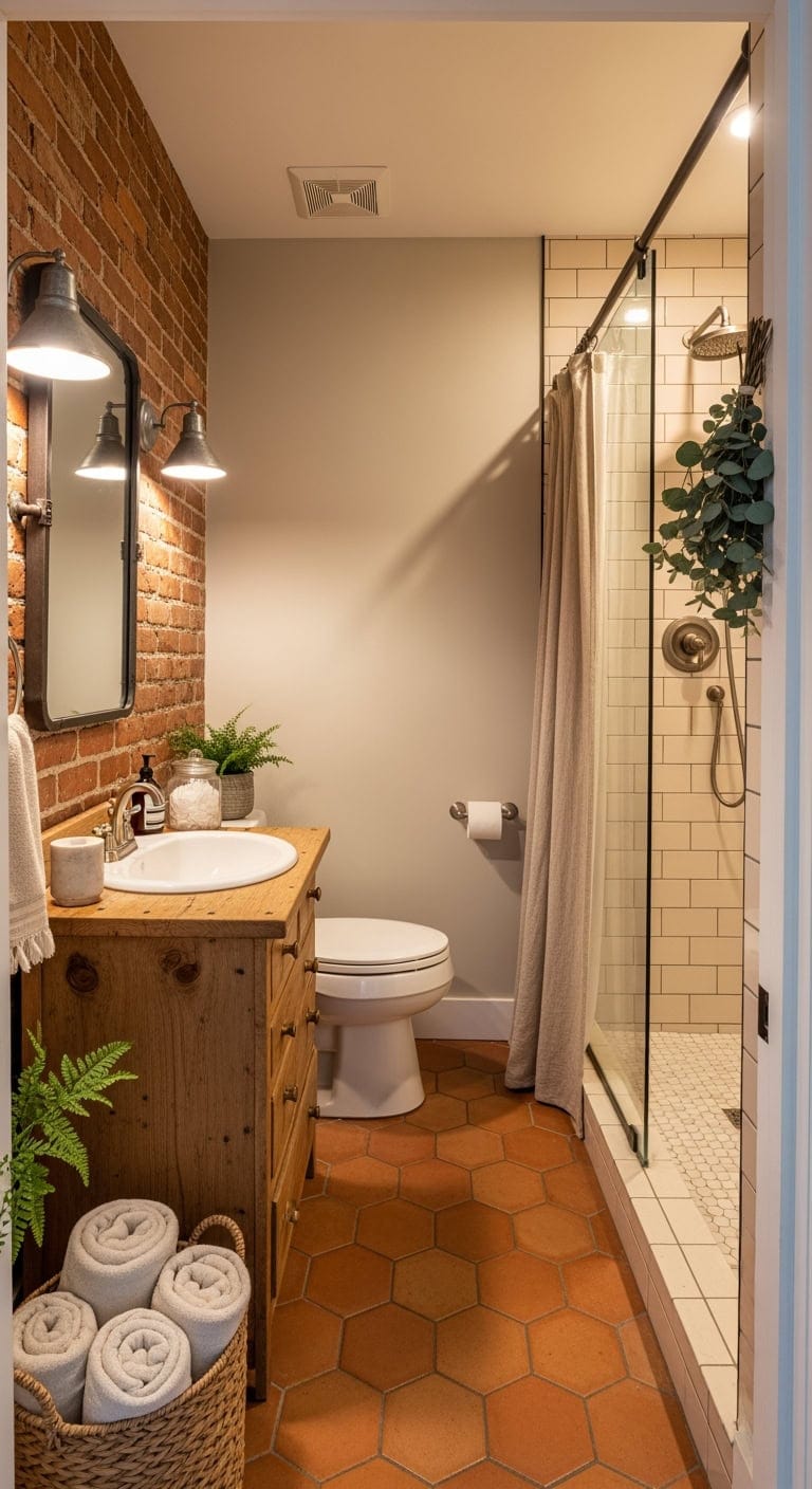 cozy brick and apothecary farmhouse