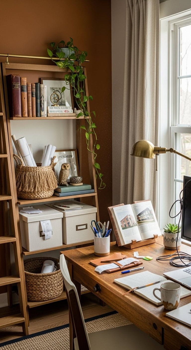 cozy curated reference display