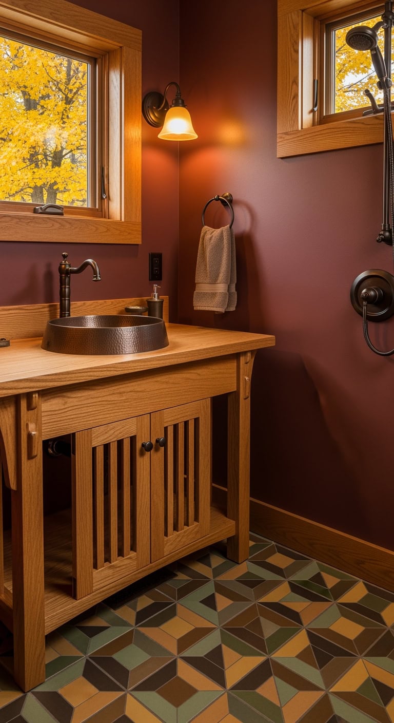 cozy rustic small bathroom designs