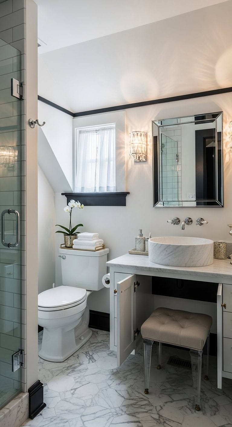 crystal glamour in compact spaces