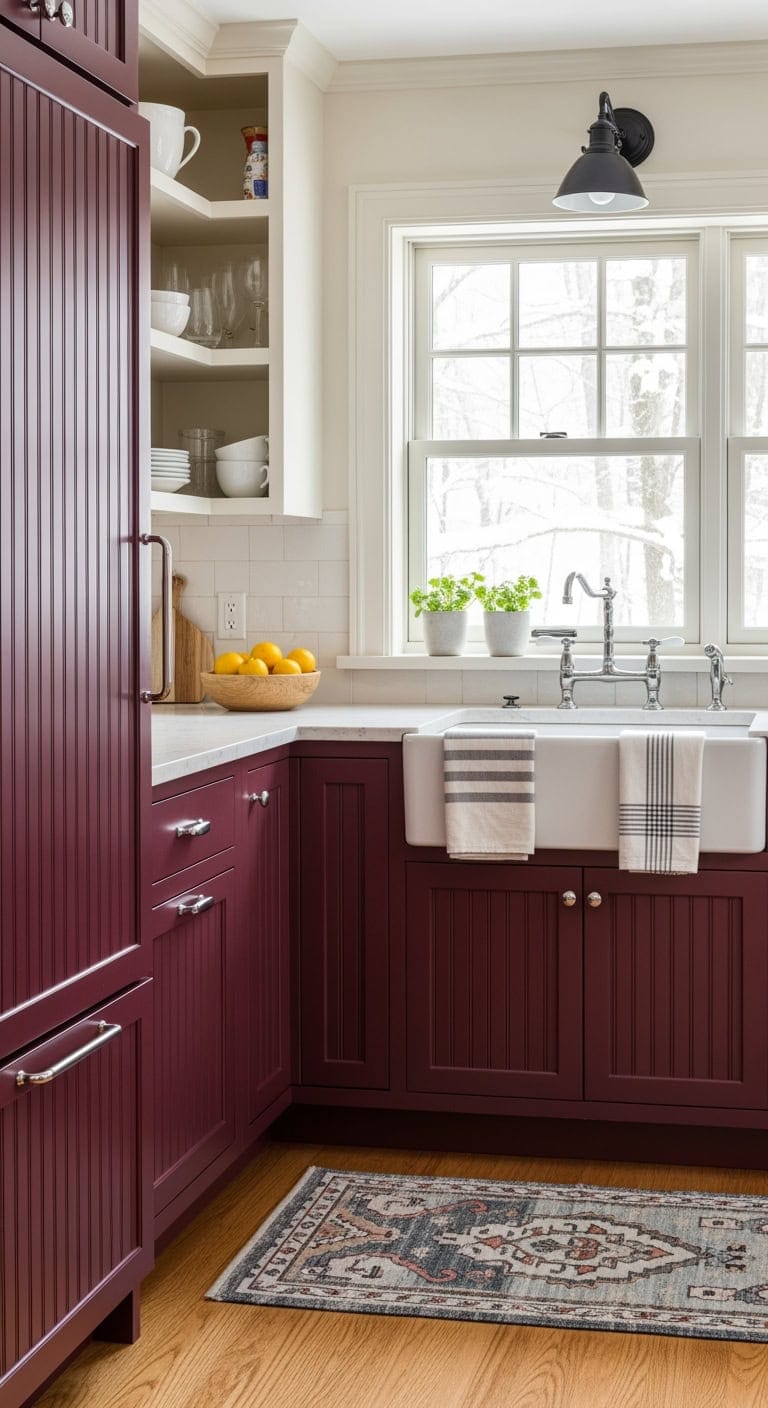 deep burgundy creamy cabin