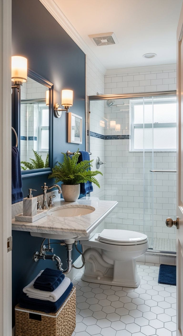 deep indigo marble sanctuary