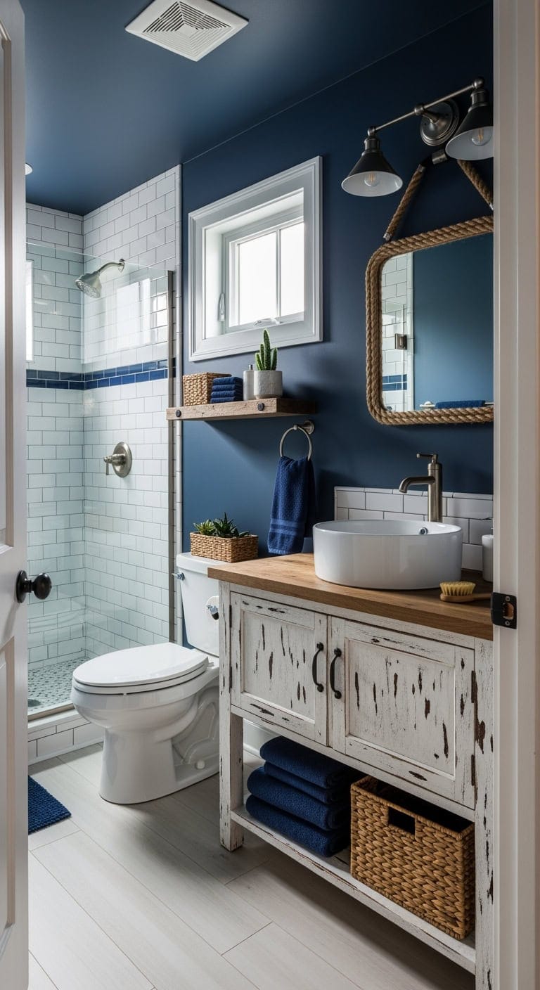 deep indigo weathered farmhouse