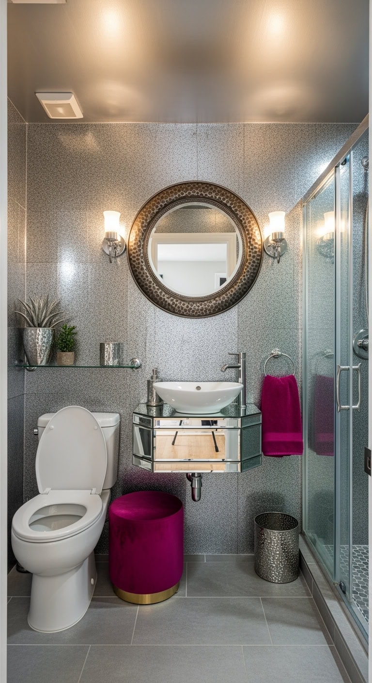 disco inspired silver magenta oasis