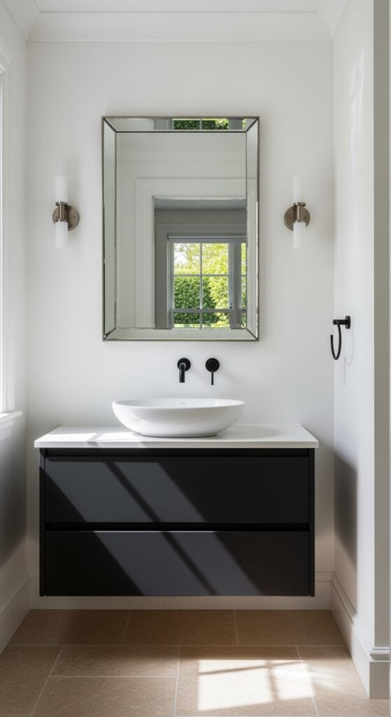 23 Black and White Small Bathroom Ideas | Dramatic & Stylish