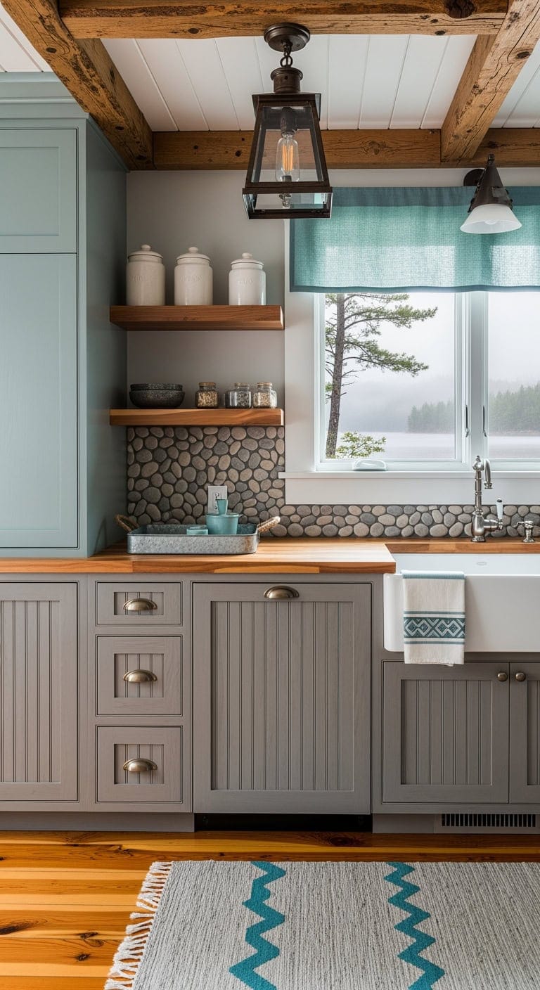 driftwood gray teal retreat