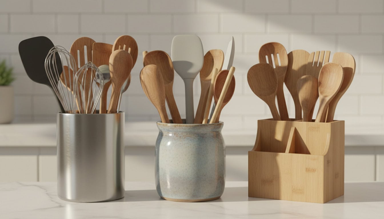 durable functional capacious maintainable utensil holders