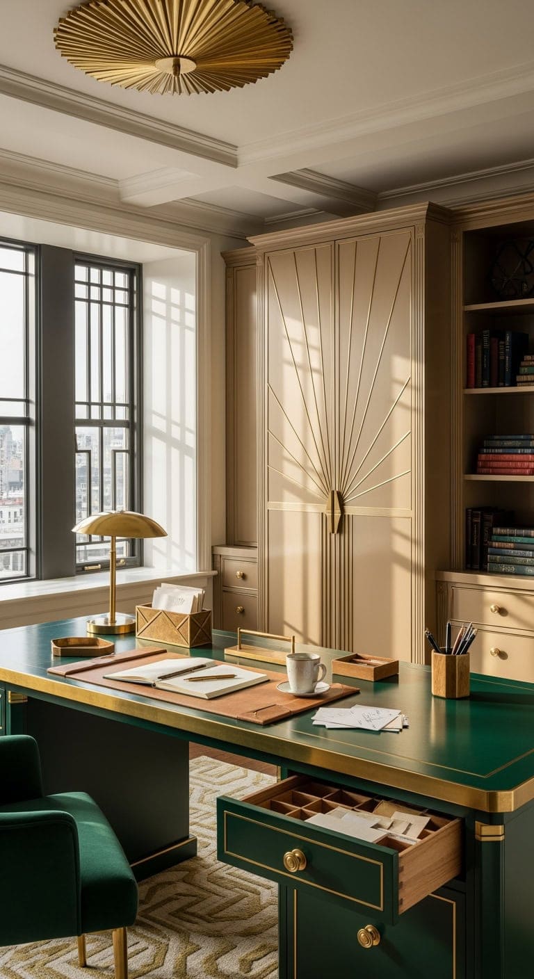 emerald champagne art deco