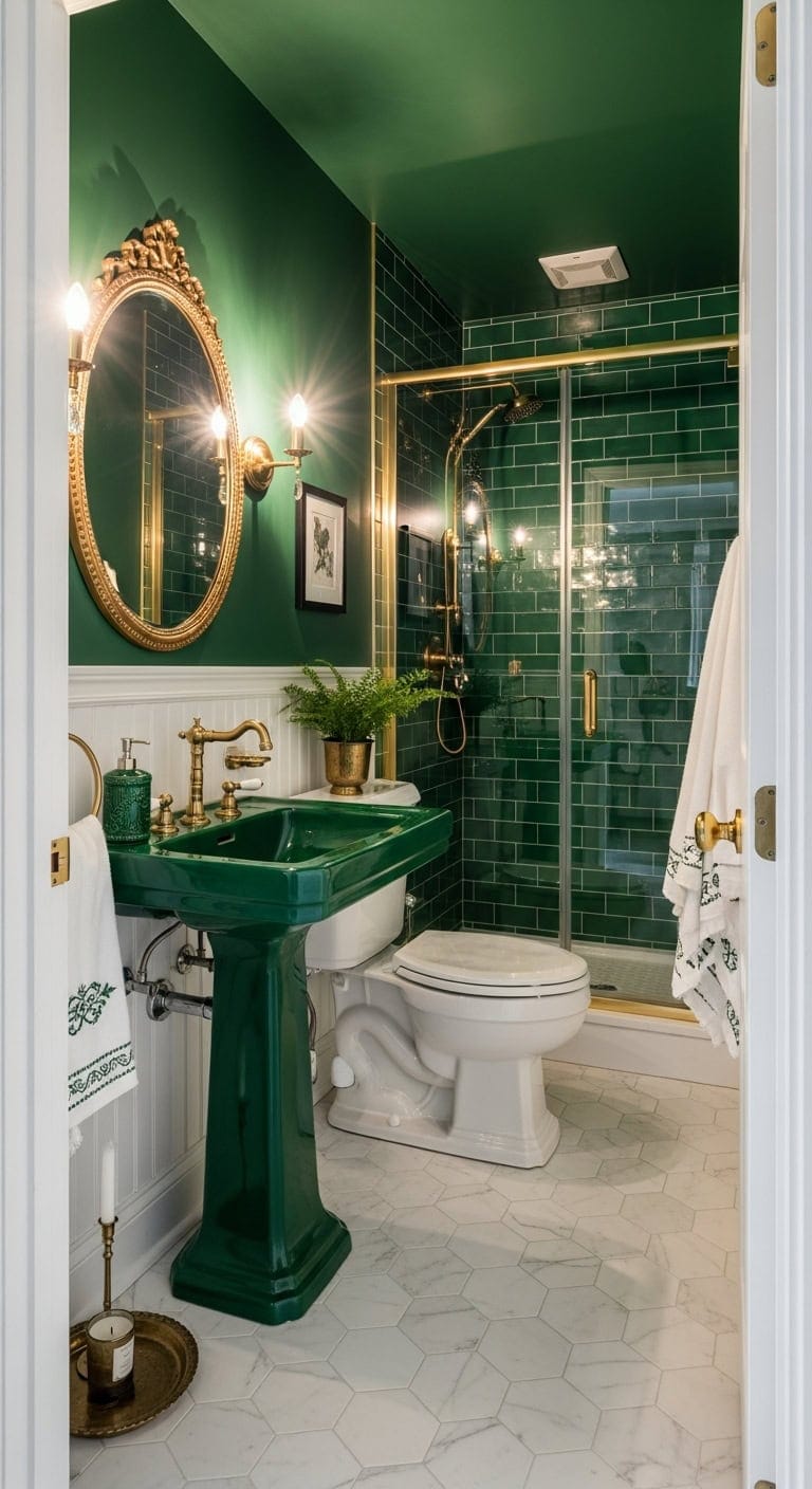 emerald elegance in small spaces