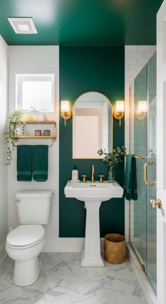 23 Small Green Bathroom Designs: From Sage to Emerald Elegance - Elegance In Small Bathroom Space