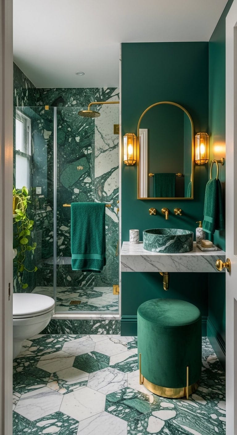 emerald glamour brass elegance