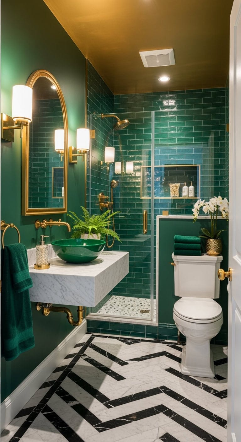 emerald green art deco