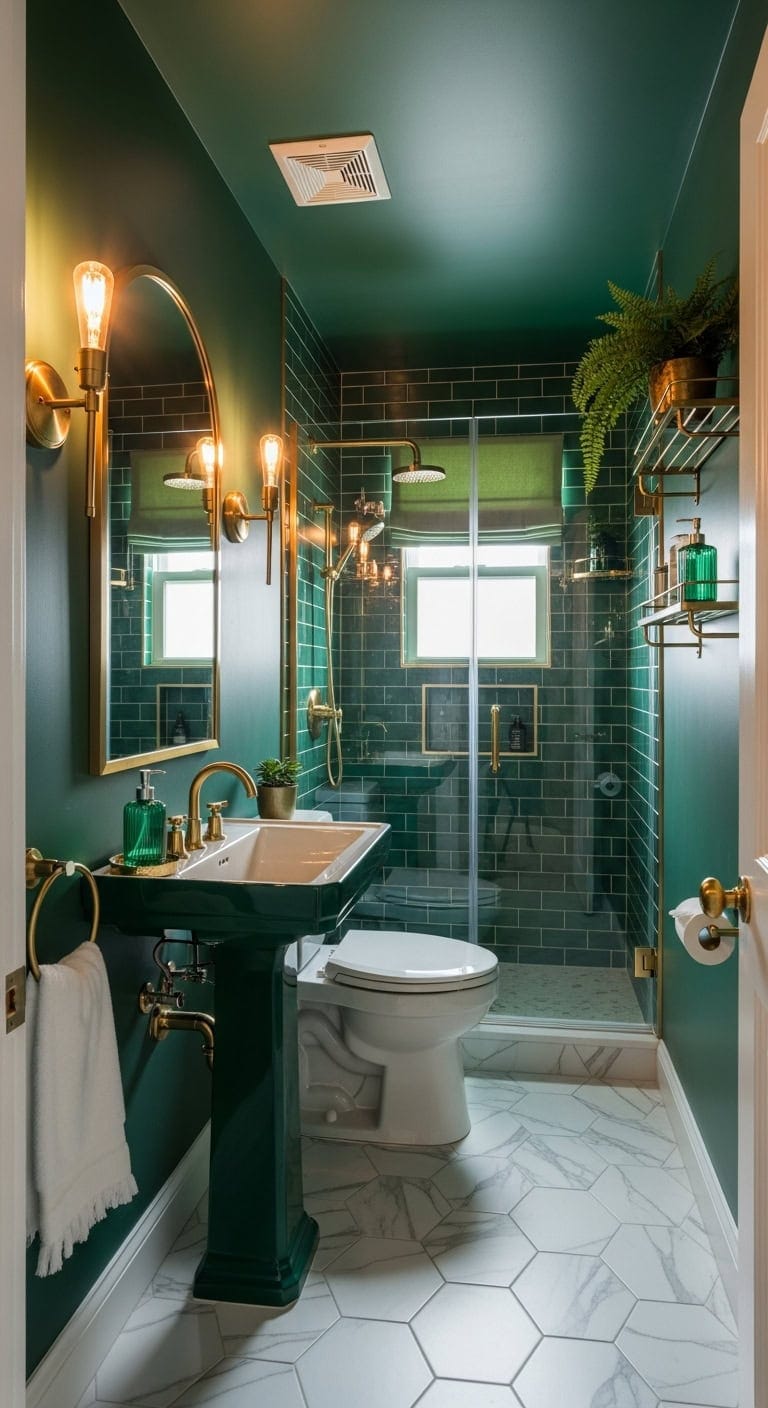 emerald green glamour