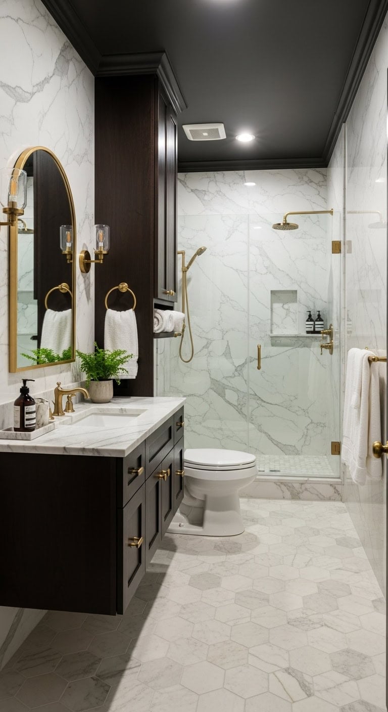 espresso and marble elegance