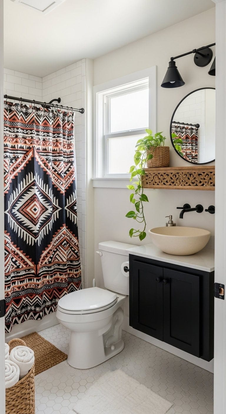 ethnic prints bold contrast