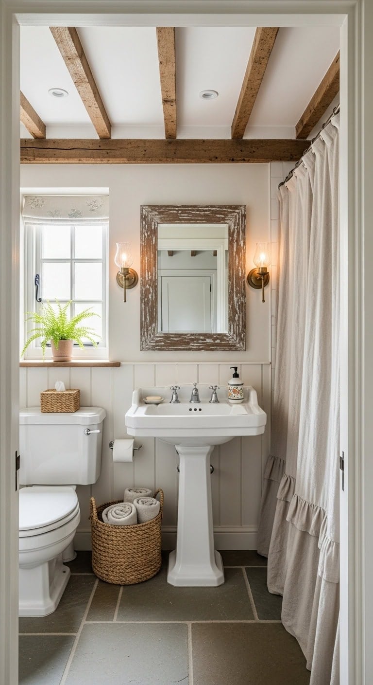 exposed beams woven warmth