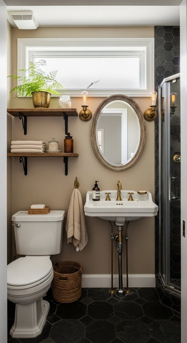 exposed pipes vintage charm