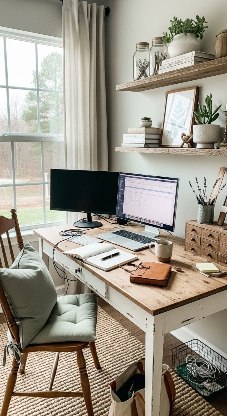 farmhouse chic meets modern tech