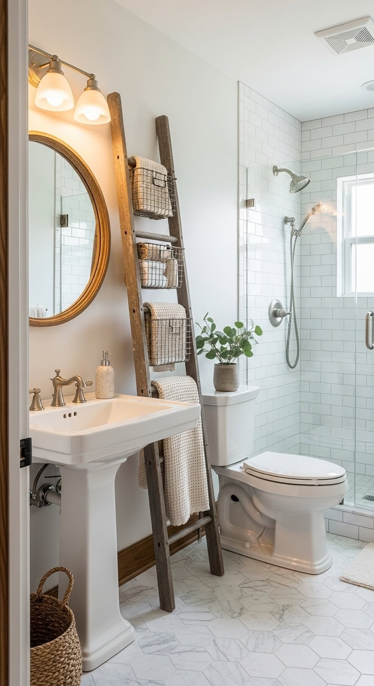 farmhouse chic vertical storage