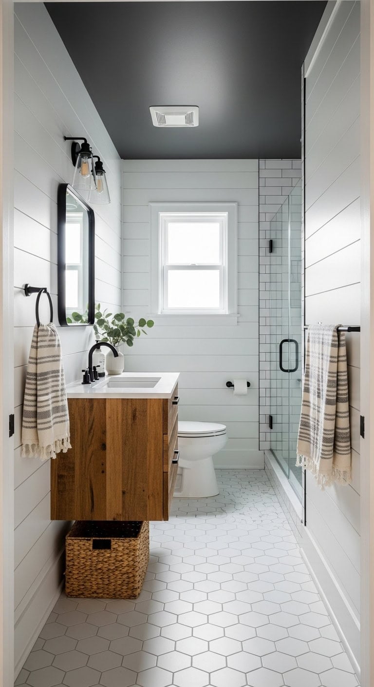 floating farmhouse wall mounted vanity