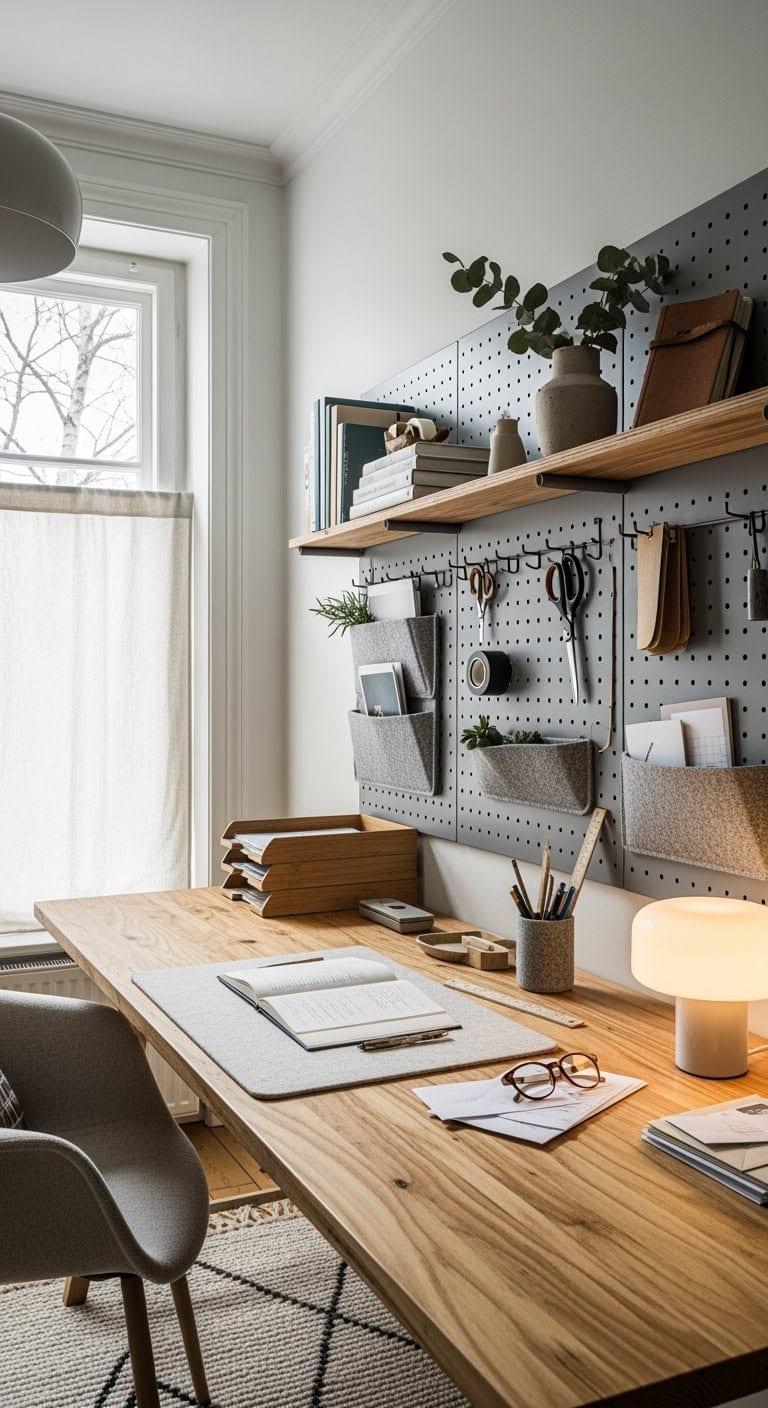 fog gray scandinavian workspace essentials