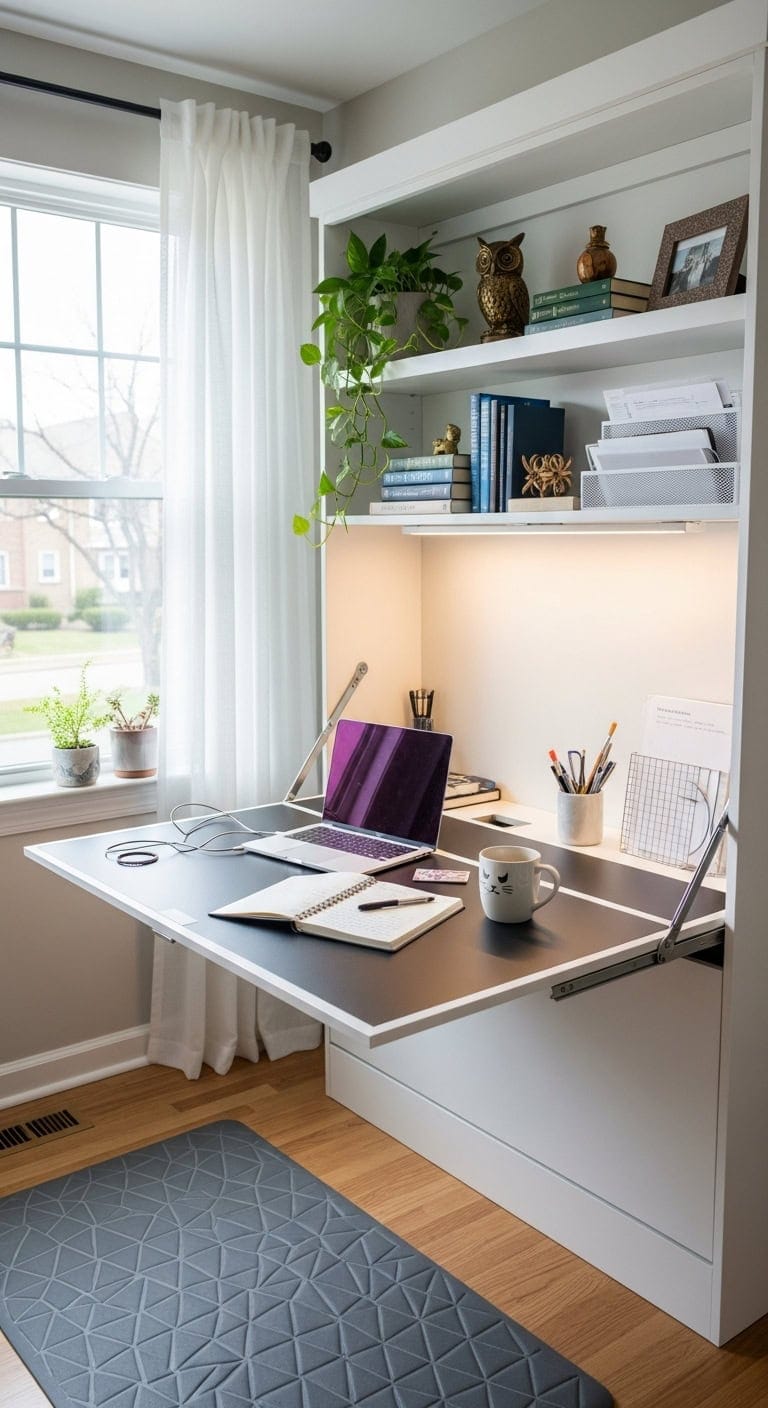 fold away minimalist murphy desk