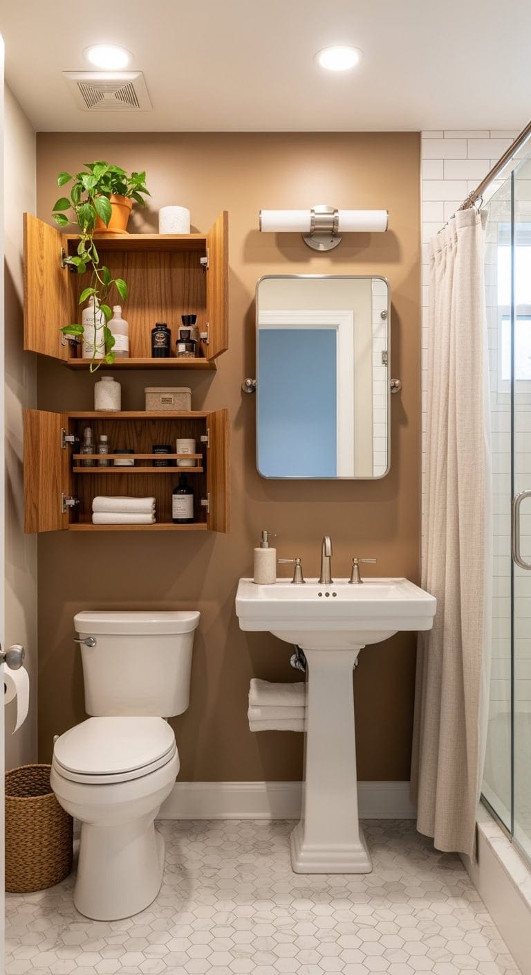 fold down teak and walnut