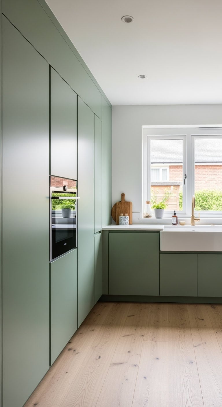 foldable moss green kitchen