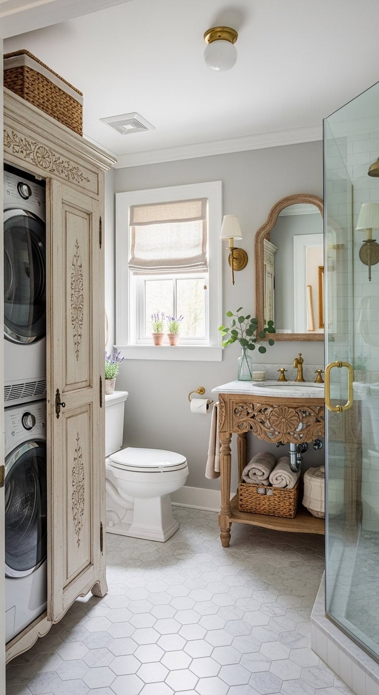 french country laundry concealment