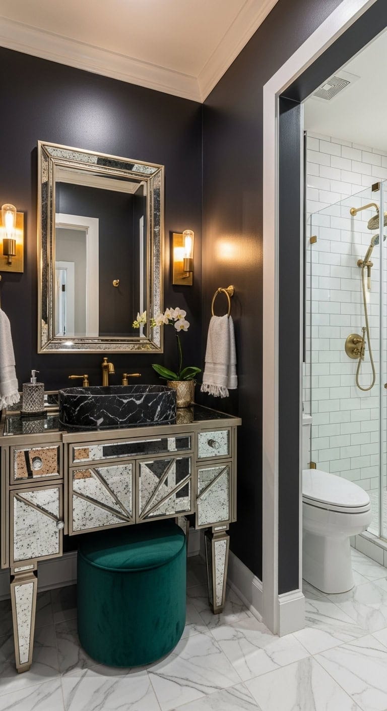 glamorous small space transformation