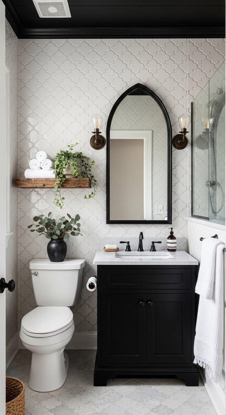 gothic quatrefoil elegance meets modern contrast