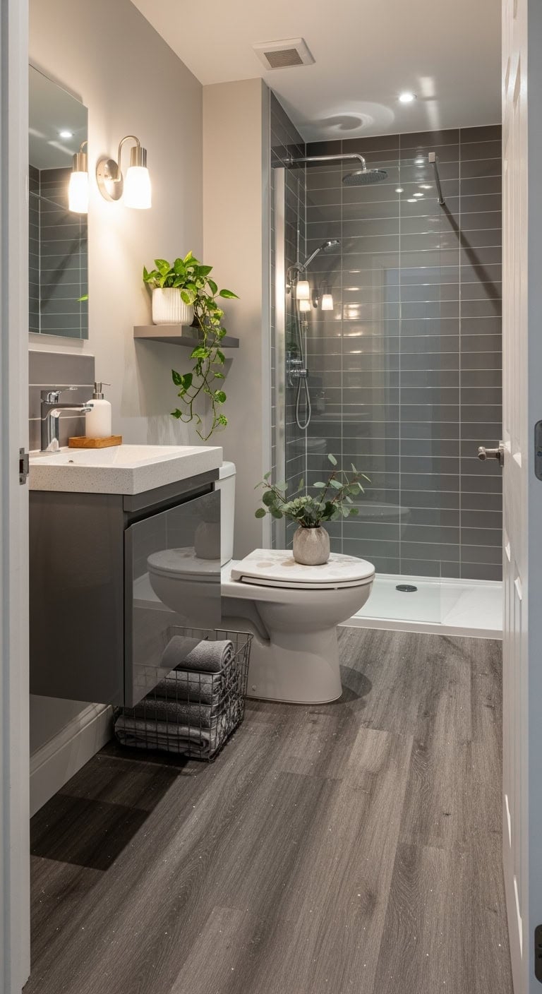 granite gray waterproof quartz look