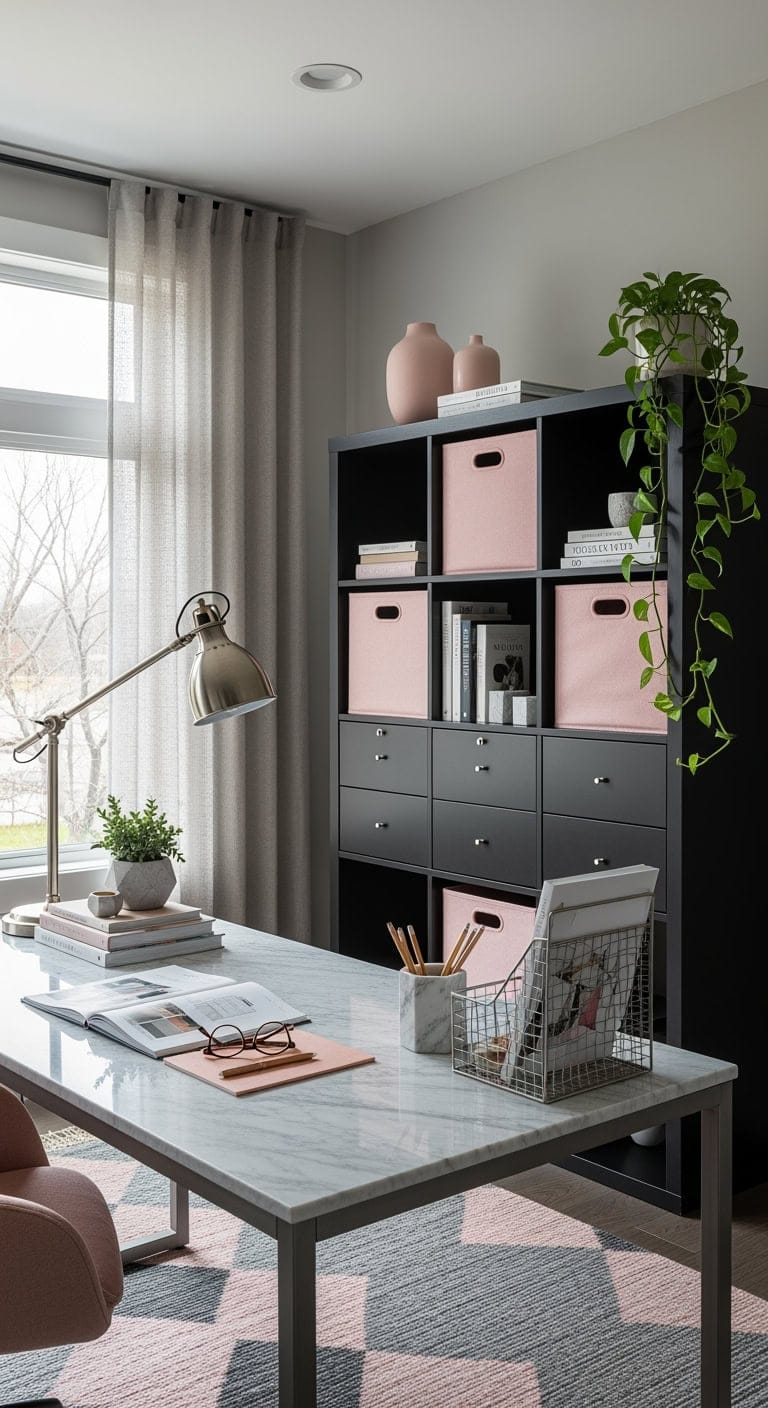 graphite and blush organization