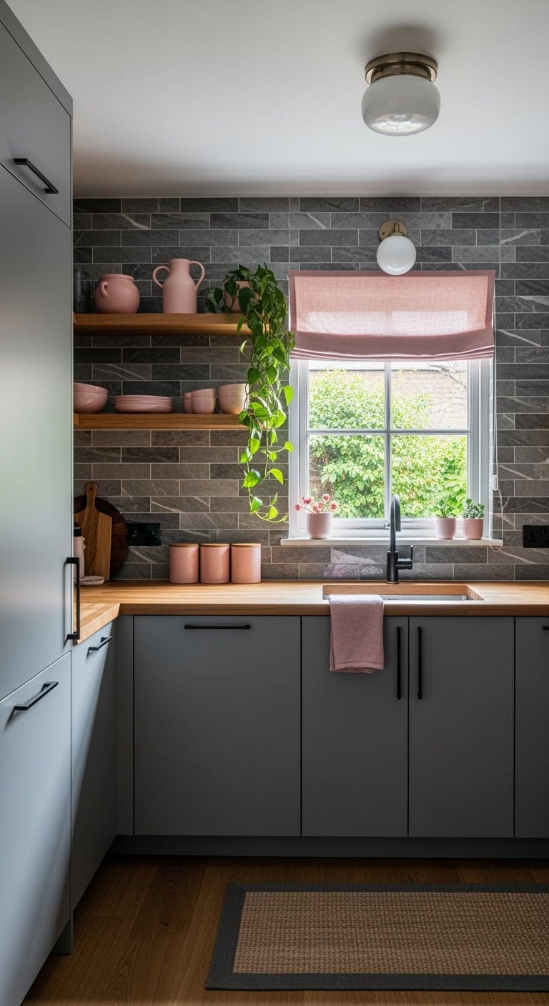 graphite gray meets blush