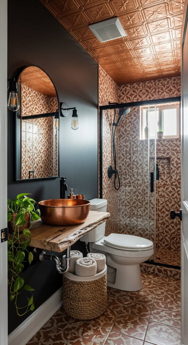 hand hammered copper glow