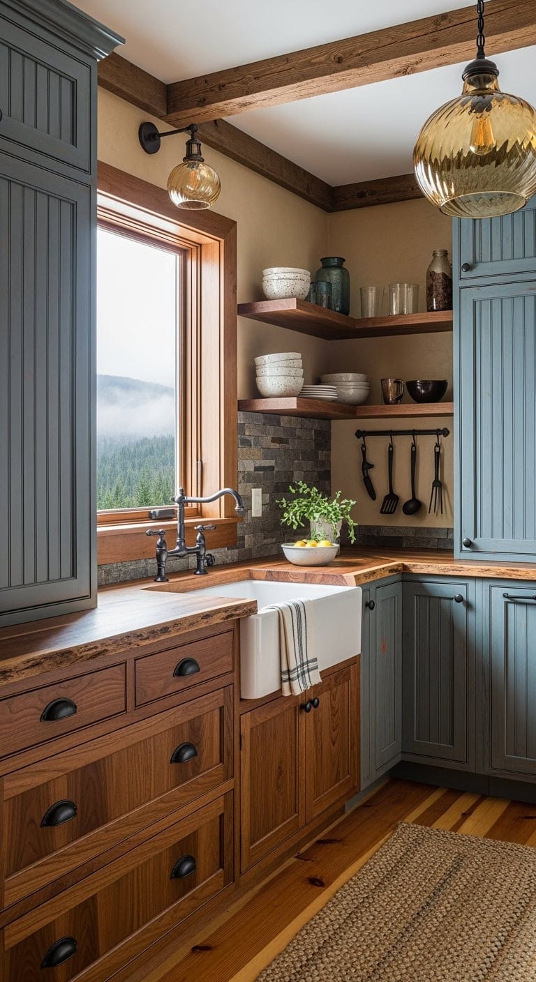 hickory denim chestnut glass