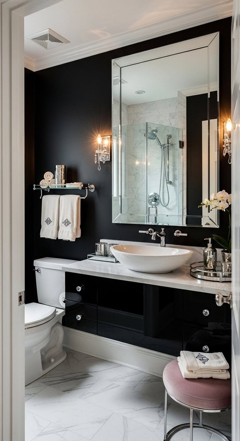 hollywood glamour velvet chrome