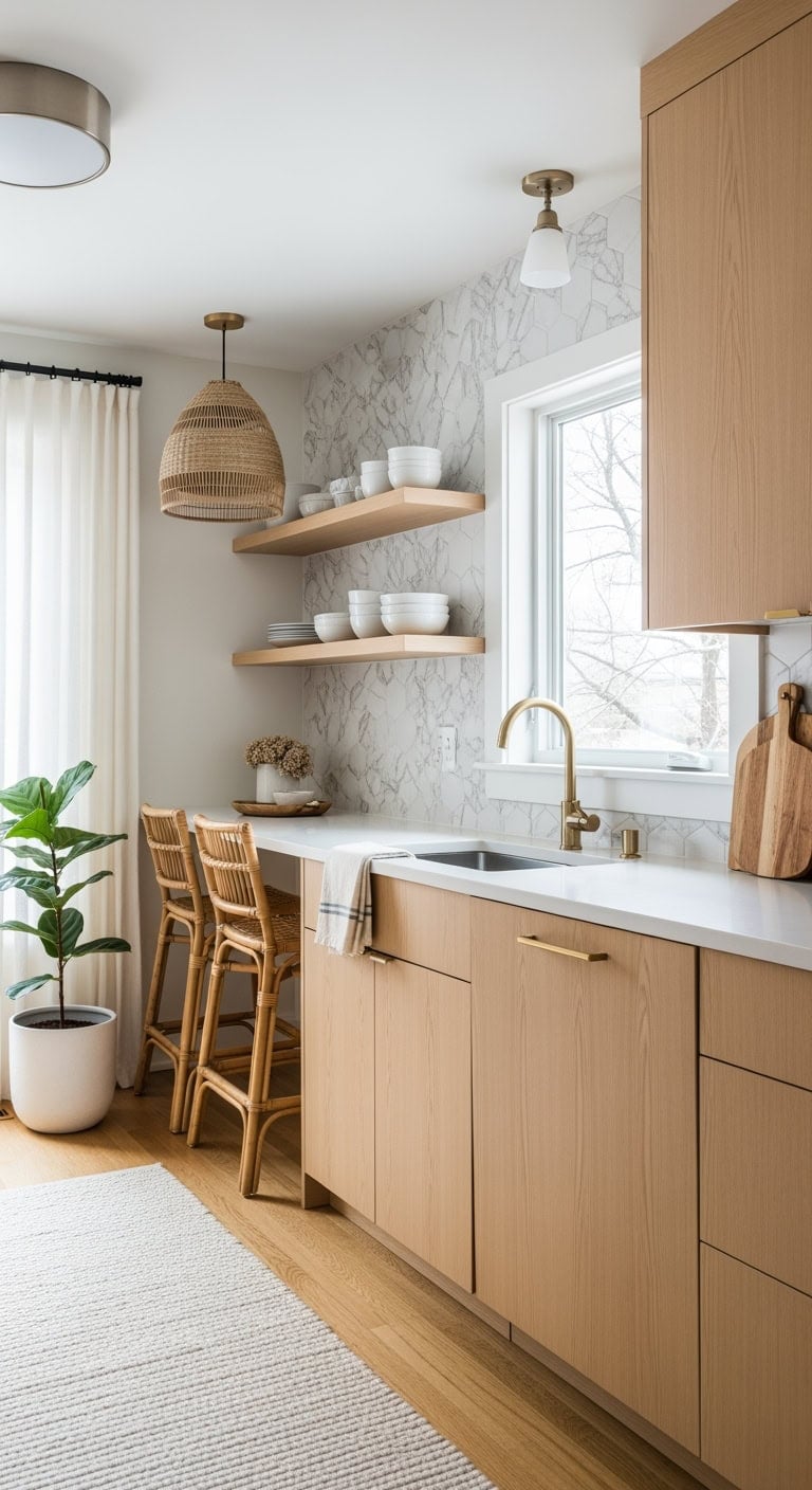 icy white birch rattan