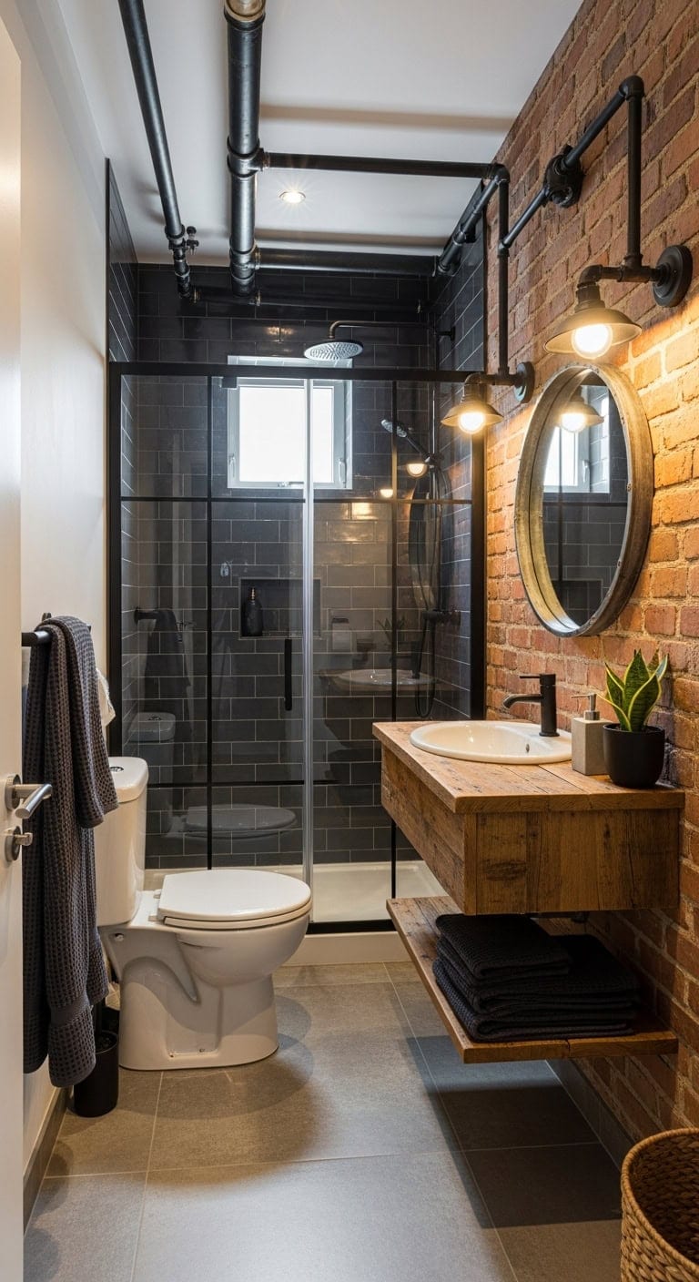 industrial chic statement pipes